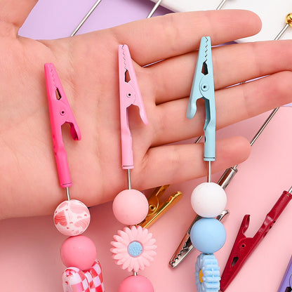 Beaded Card Holder Clips