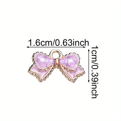 Bow-Tie Enamel Metal Charms