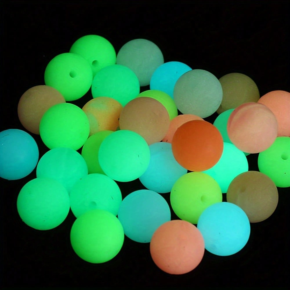 10pcs 15mm Luminous Silicone Round Beads
