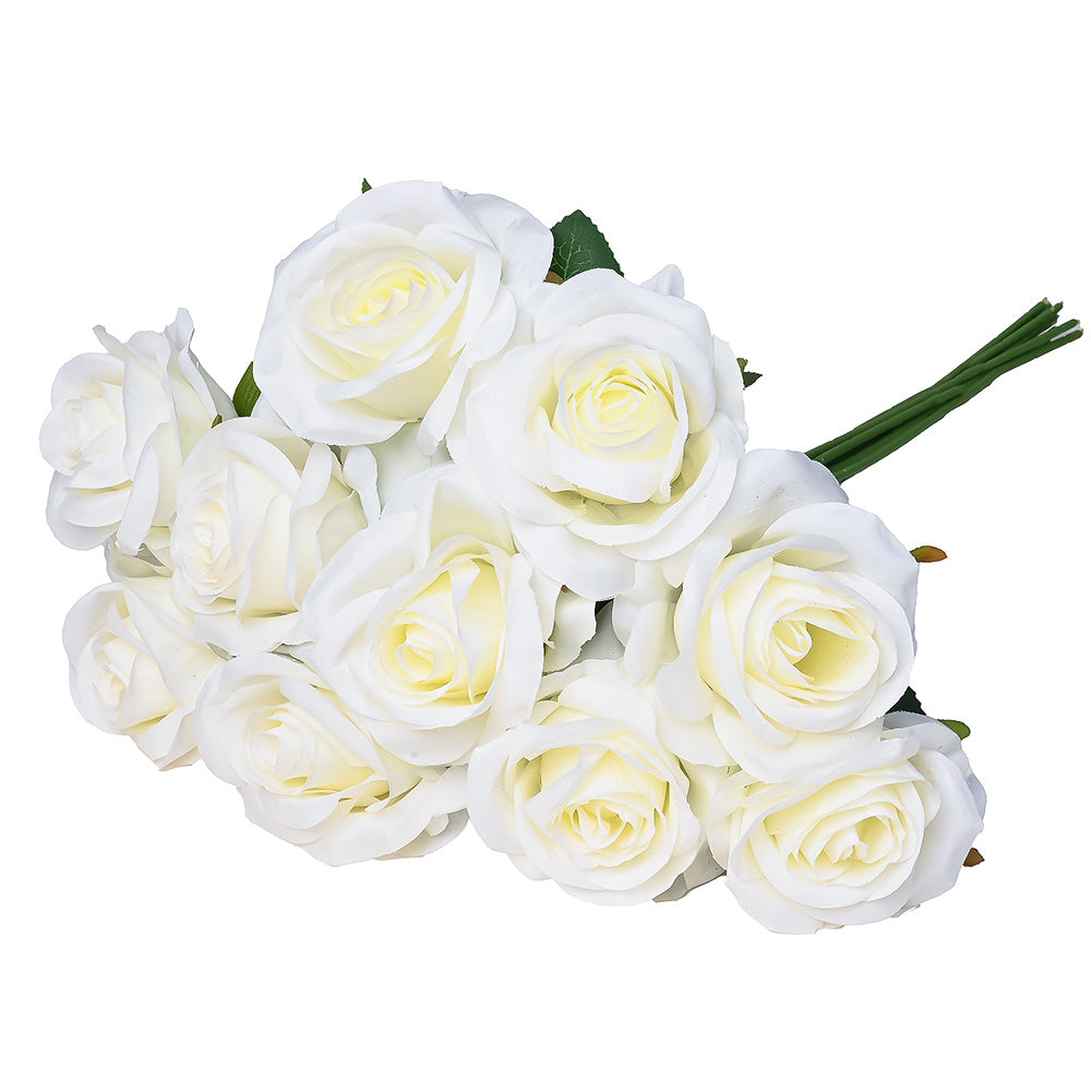 Artificial White Rose Bouquet
