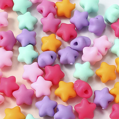 20-Piece Multicolor Heart-Shaped Silicone Beads