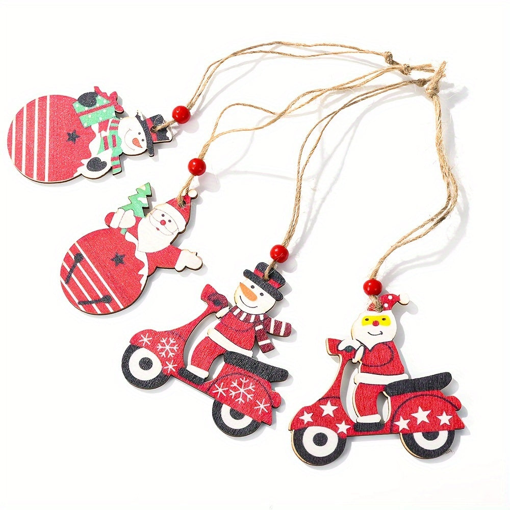Wooden Merry Christmas Decorative Pendant