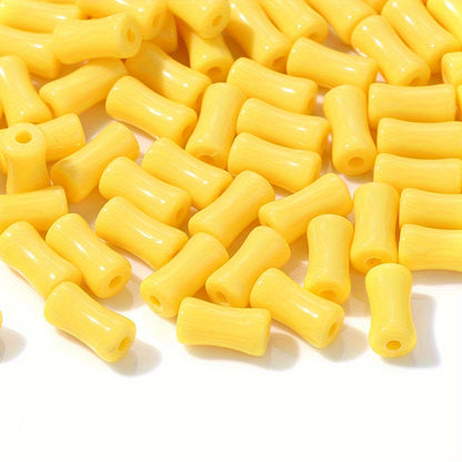 Solid Color Bamboo Acrylic Beads