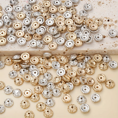 100PCS 7mm Semicircular Pattern Plastic Bead Set