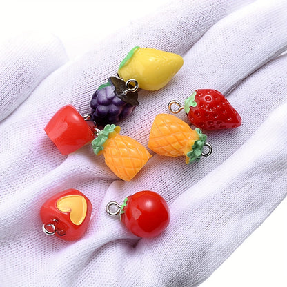 Strawberry Resin Pendant Charms