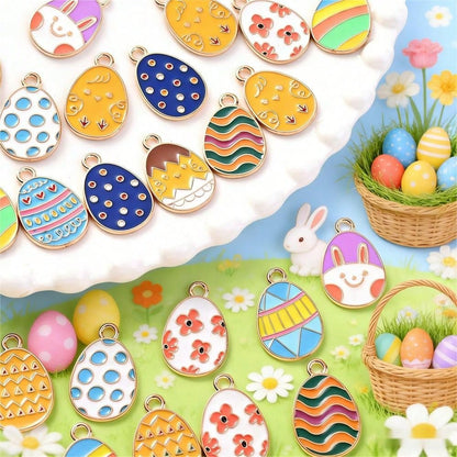 Easter Egg Alloy Pendants