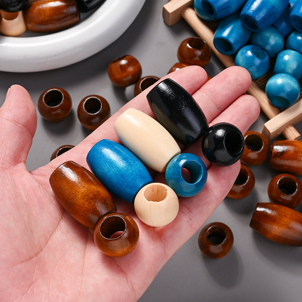 Oval Lotus Wooden Beads
