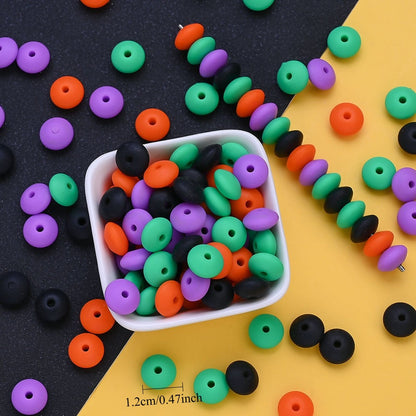 Silicone Abacus Spacer Beads