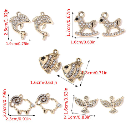 Golden Animal Alloy Pendant Set