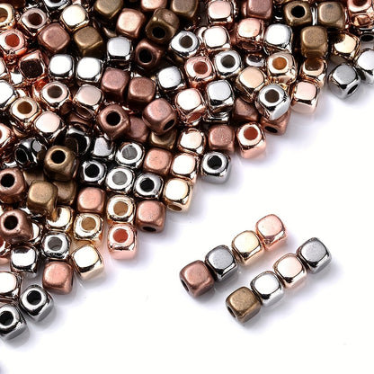 100PCS 3mm Multicolor Cube CCB Spacer Bead Set