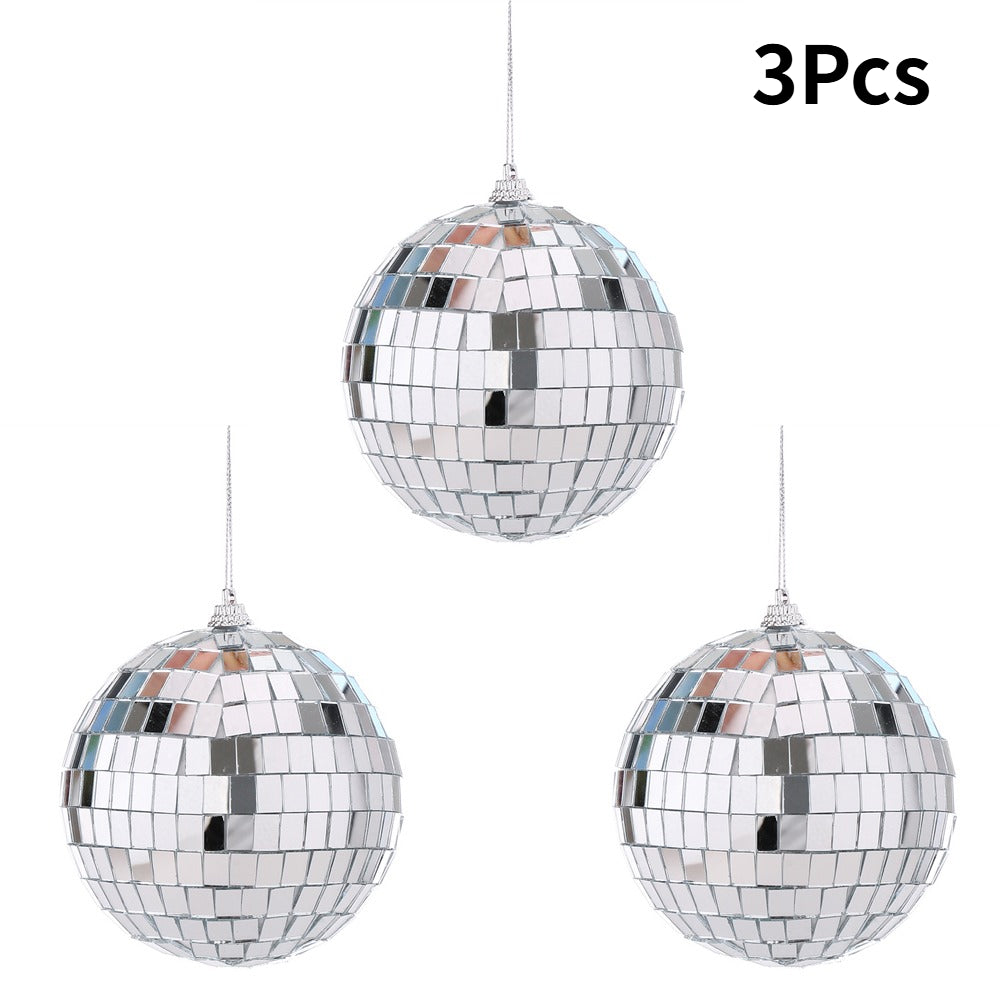 Silver Laser Mirror Ball Decorations