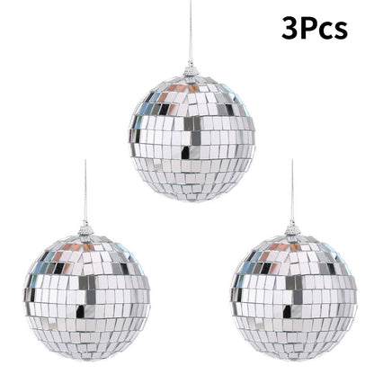 Silver Laser Mirror Ball Decorations
