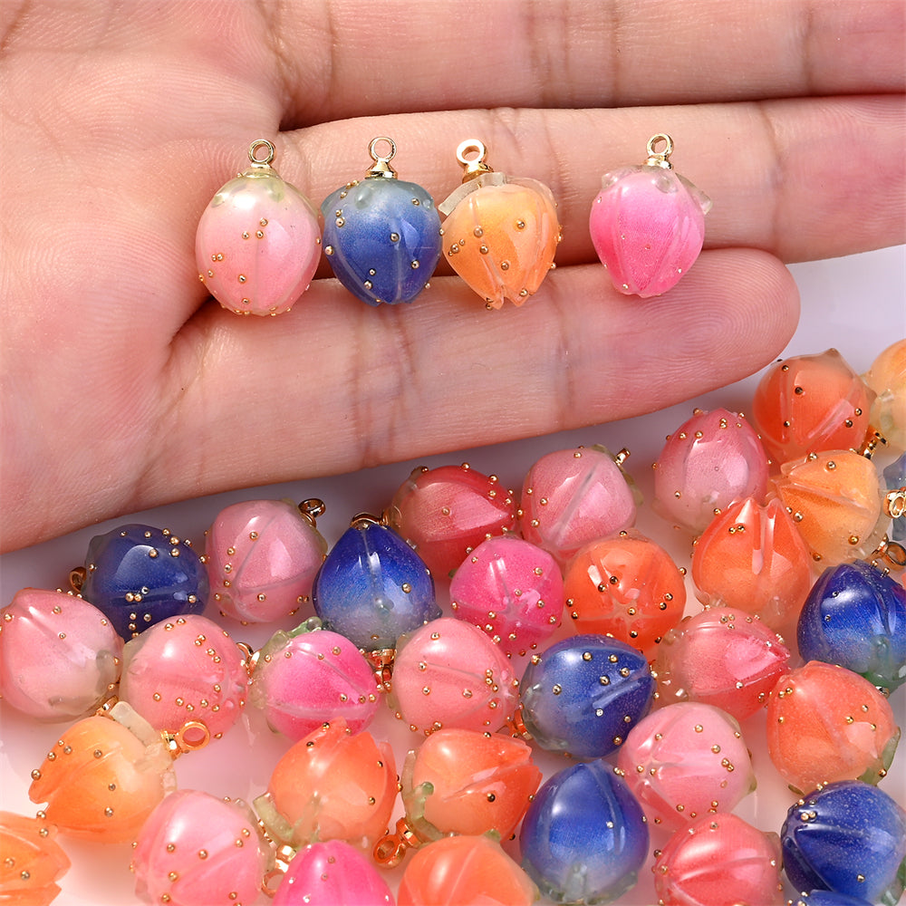 Acrylic Flower Bud Charms