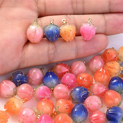 Acrylic Flower Bud Charms