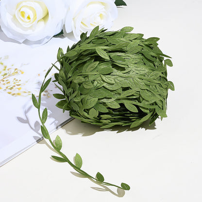 Silk Leaf Artificial Green Garland