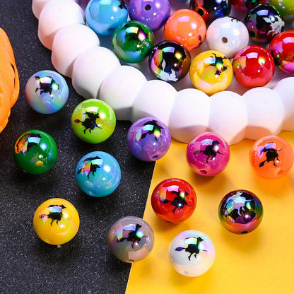 Halloween Flying Witch Acrylic Beads