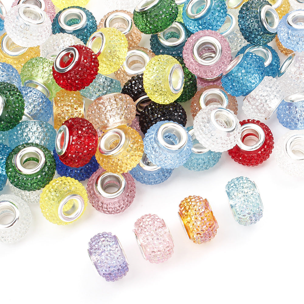 Mixed Color Resin Large Hole Beads