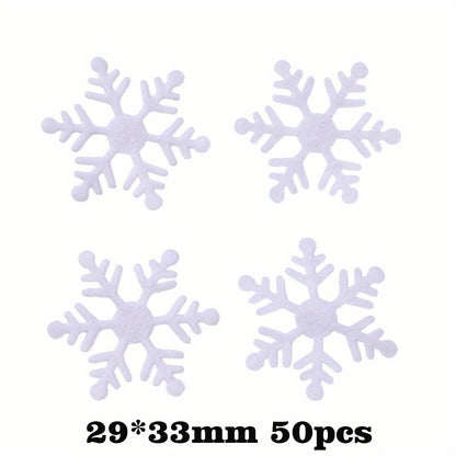Gold & White Snowflake Polyester Decorations