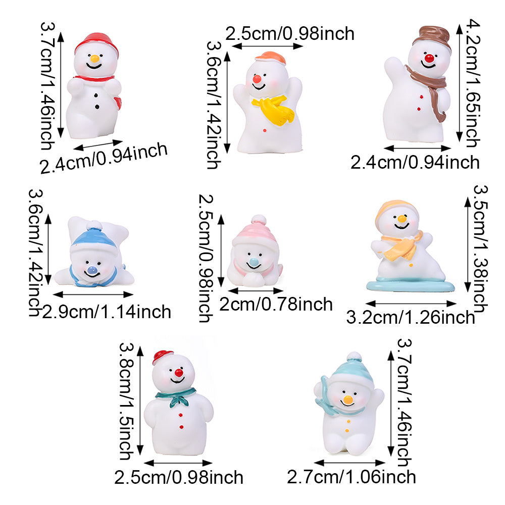 Christmas Snowman Mini Decorative Statues