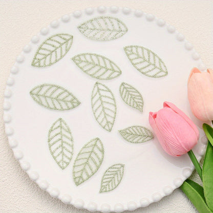 Green Mesh Leaf Patches