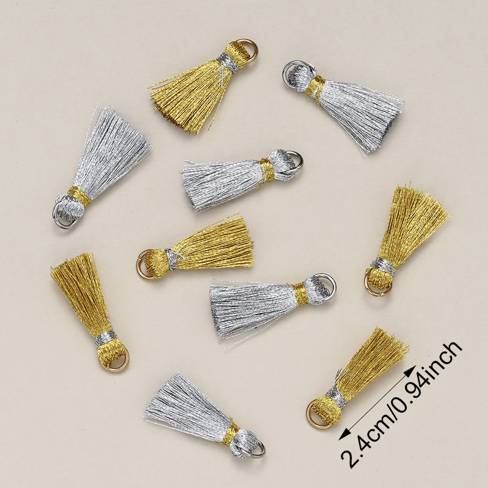 Golden Silver Tassels