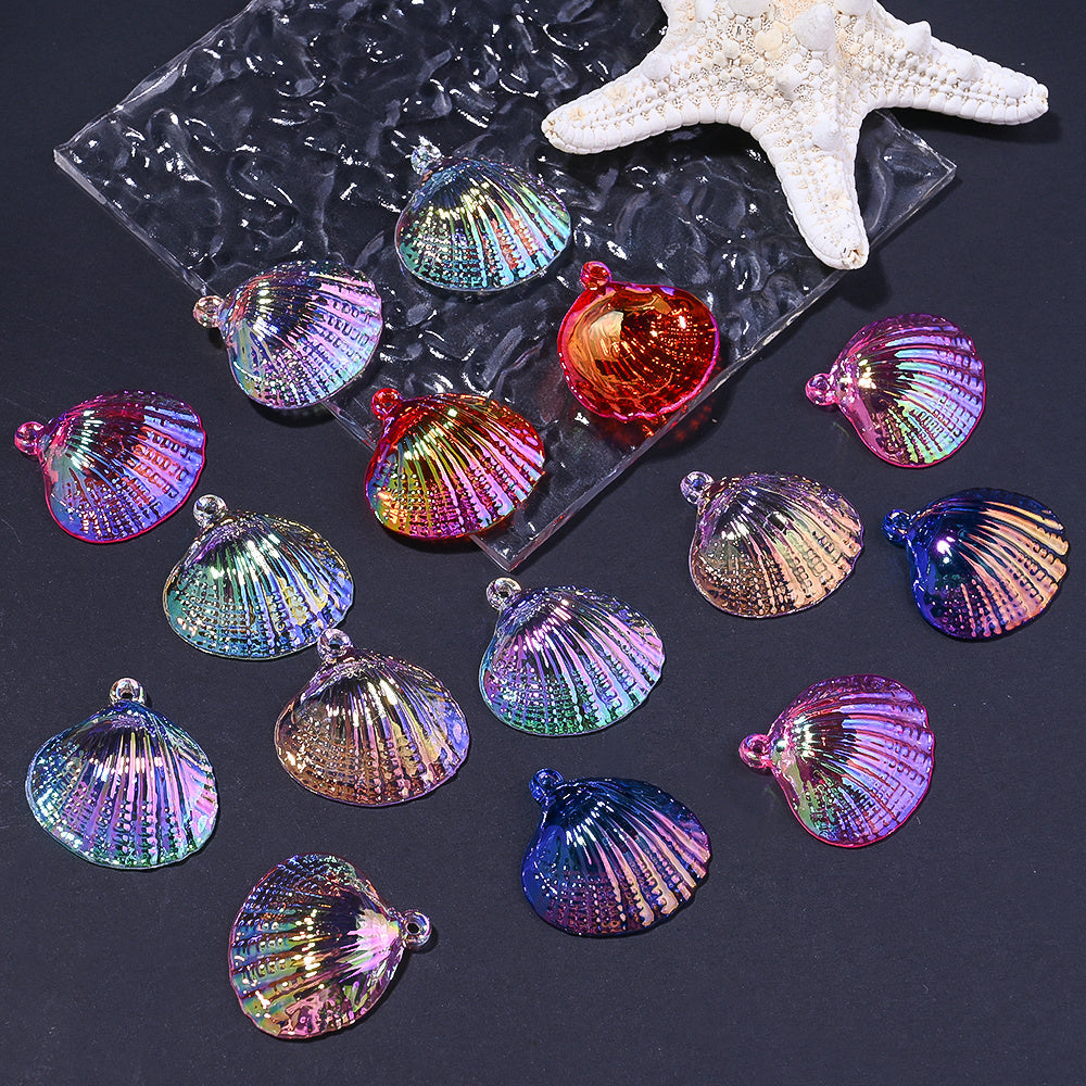 Mixed Color Shell Acrylic Pendants
