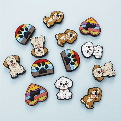15PCS Puppy Series Silicone Bead Set
