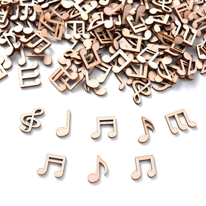 Wooden Music Note Decorative Embellishments