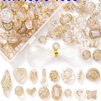 Vintage Floral Acrylic Bead Set