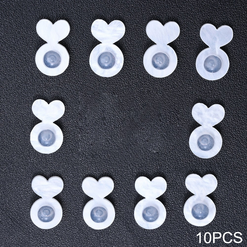 White Shell Pattern Earring Backs