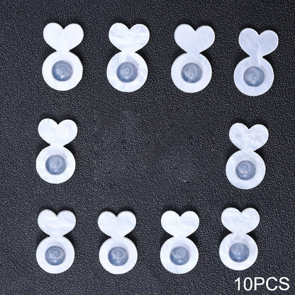 White Shell Pattern Earring Backs