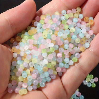 Mini Cat Eye Glass Spacer Beads