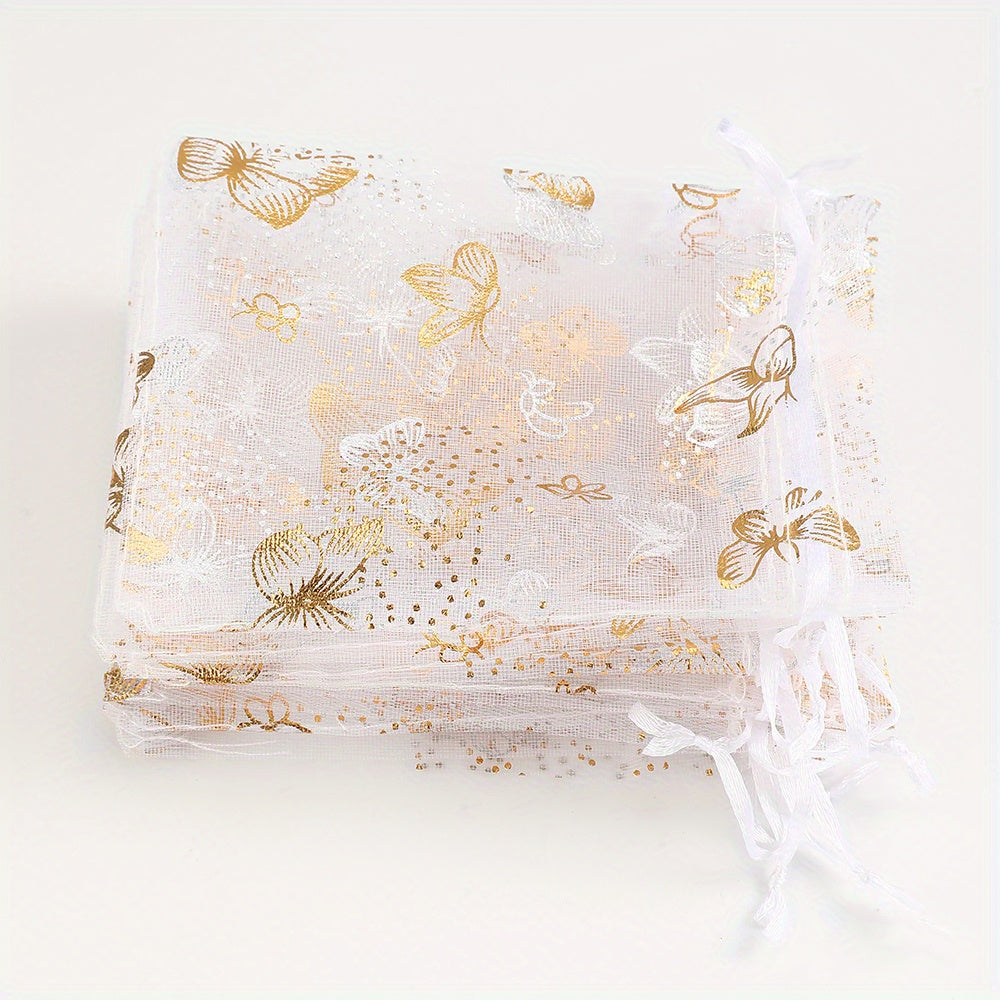Butterfly Drawstring Gift Bags