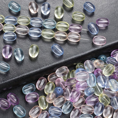 Light Clear Oval Acrylic Beads