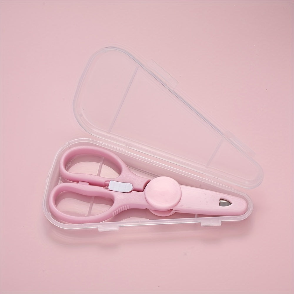 1PC Wave Heart Safety Scissors with Protective Cover