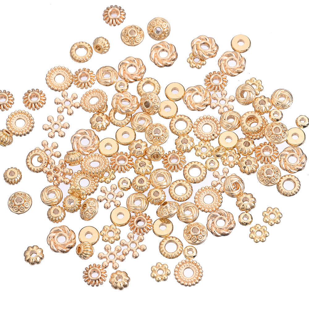 20PCS Gold Alloy Multi-Shape Spacer Bead Set