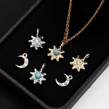 Sun and Moon Alloy Pendants