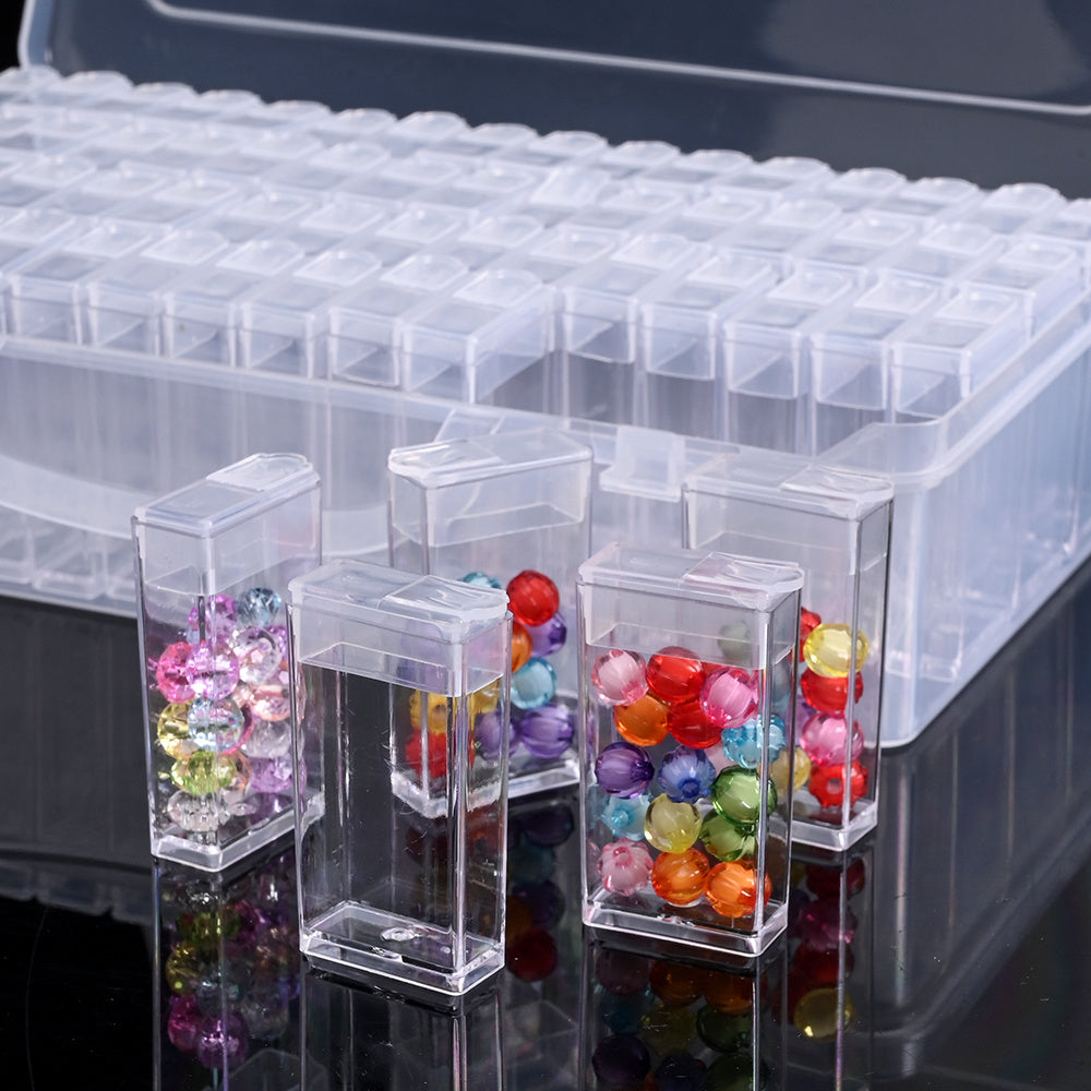 64-Grid Transparent Bead Storage Box