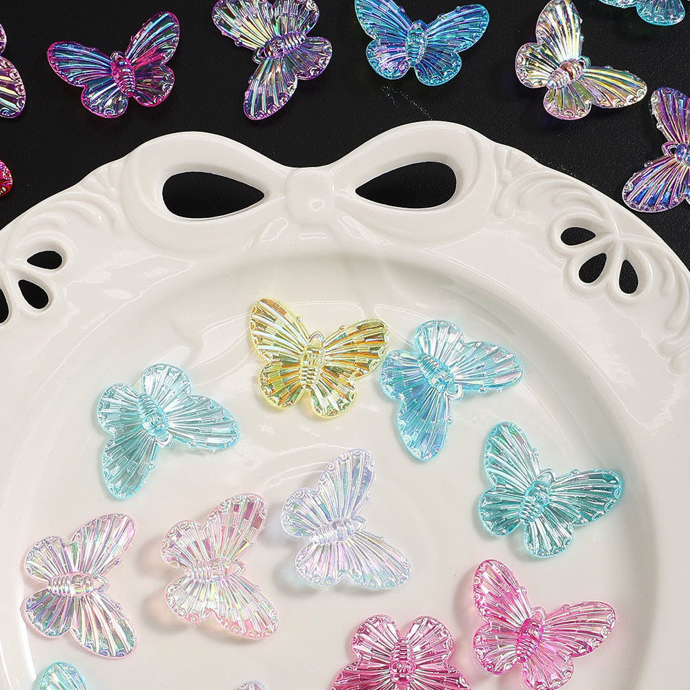 AB Butterfly Charm Beads
