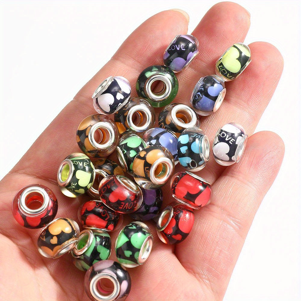 Acrylic Large Hole Spacer Beads
