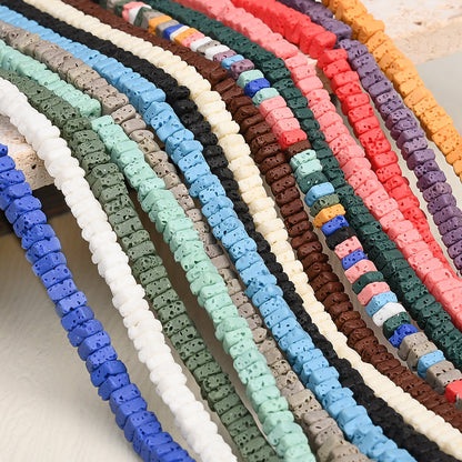 5mm Summer Natural Stone Square & Cubic Spacer Beads