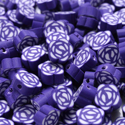 Mixed Rose Polymer Clay Spacer Beads