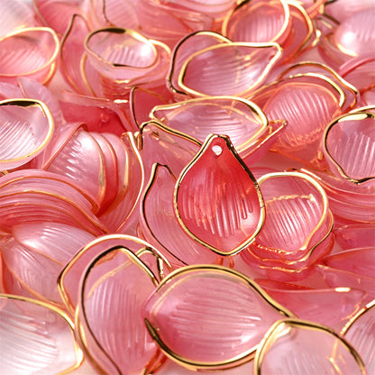 50pcs/set 15x22mm Fashion Petal Beads