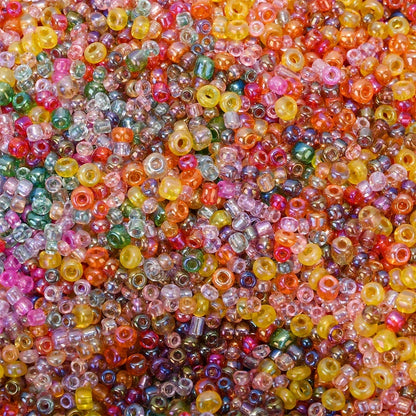500PCS 3mm Clear Stained Glass Rice Bead Set