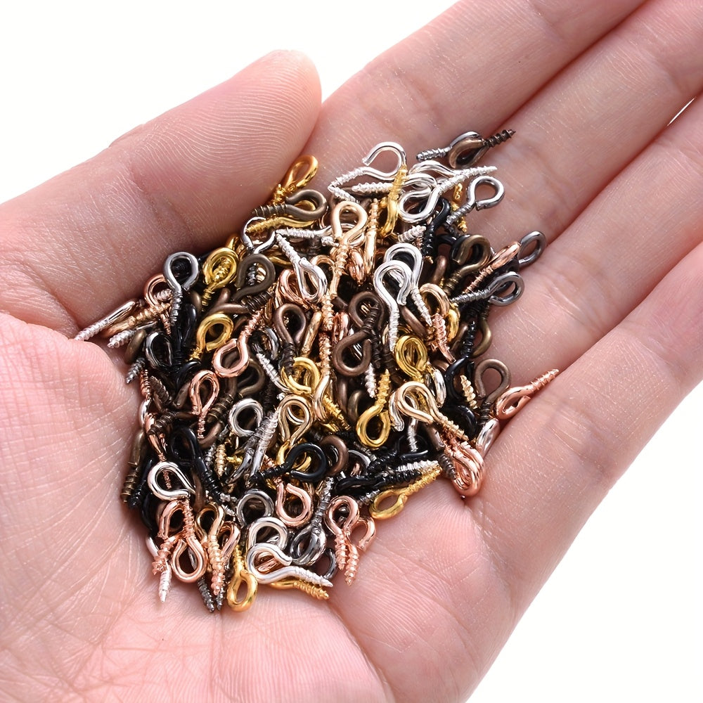 200PCS Mini Threaded Goat Eye Beads for DIY Jewelry