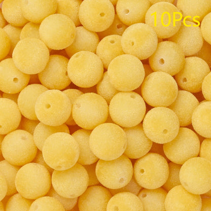 Frosted Round Acrylic Beads