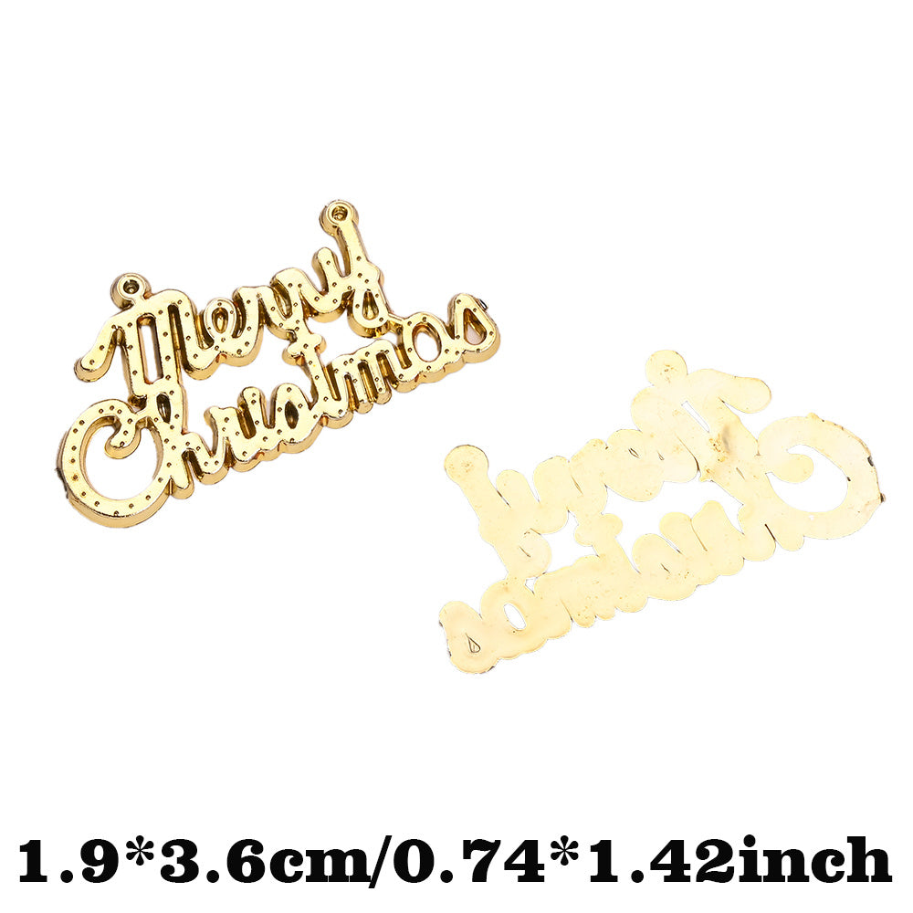 Merry Christmas Acrylic Pendant Charms