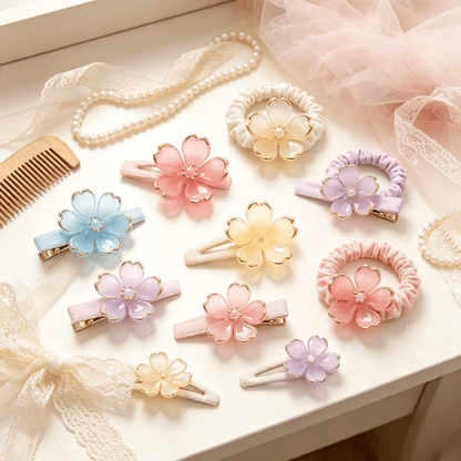 200PCS 19mm Colorful Five-Petal Flower Acrylic Beads