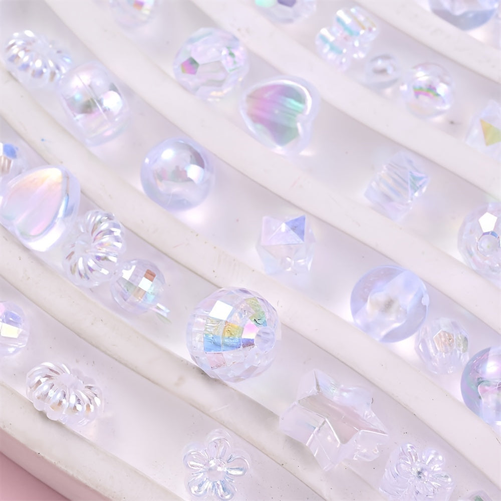 Irregular AB Translucent Acrylic Beads