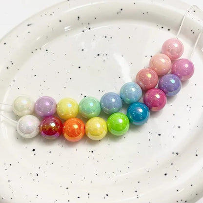 20pcs/set 16mm Shiny AB Color Round Acrylic Focal Beads